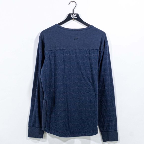 Surf Skate Striped Henley Long Sleeve T-Shirt Thrashed XL - Picture 2 of 6